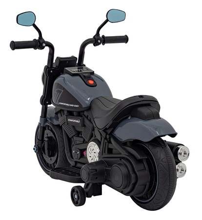 Motorek Chopper FASTER na akumulator dla dzieci Szary + Radio FM + Panel audio + LED