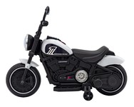 Motorek Chopper FASTER na akumulator dla dzieci Biały + Radio FM + Panel audio + LED