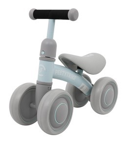 Pierwszy Rowerek biegowy PettyTrike dla dzieci Niebieski 4-kołowy Jeździk SporTrike