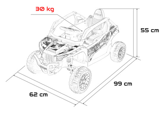 Pojazd Buggy Kawasaki KRX1000 Czarny