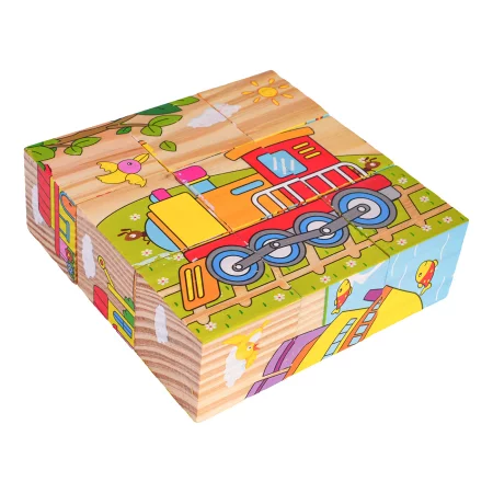 Klocki Drewniane Dla Najmłodszych Edycja Pojazdy