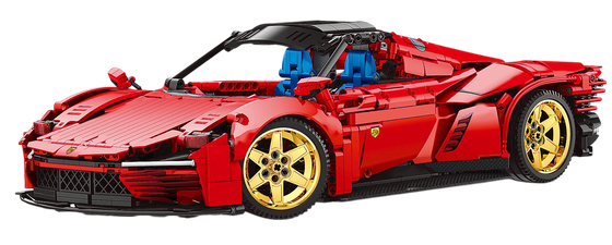 Zestaw Klocków Auto Sportowe Czerwone 1958el.