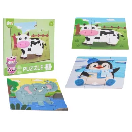 Magnetyczne Puzzle Zwierzęta + Książeczka