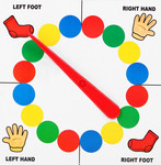 2 duże Maty do Gry zręcznościowej na Równowagę dla dzieci 3+ "Raz na Górze Raz na Dole" + Tarcza do losowania