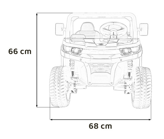 Auto Pick-Up Speed 900 dla dzieci Biały + Napęd 4x4 + Ruchomy kiper + Bagażnik + Pilot + Łopatka + Audio LED