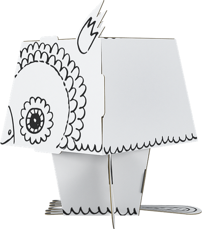 "Sowa" kolorowanka-składanka 3D dla dzieci