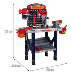 Duży Warsztat dla dzieci 3+ Stolik narzędziowy 55 el. + Elektryczna wkrętarka + Funkcje interaktywne