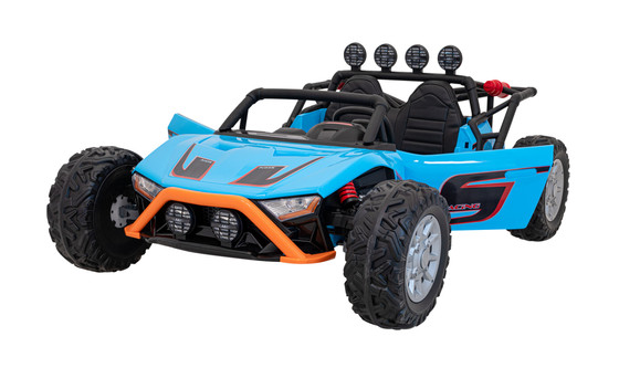 Auto Buggy Racing 5 na akumulator dla dzieci Niebieski + Silniki 2x200W + Pilot + Audio LED + Wolny Start