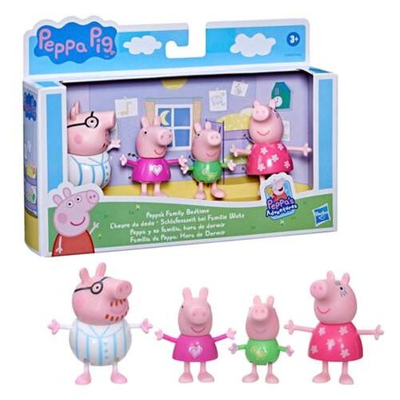 ŚWINKA PEPPA Figurki rodzina Peppy w piżamie