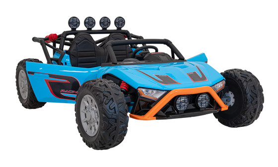 Auto Buggy Racing 5 na akumulator dla dzieci Niebieski + Silniki 2x200W + Pilot + Audio LED + Wolny Start