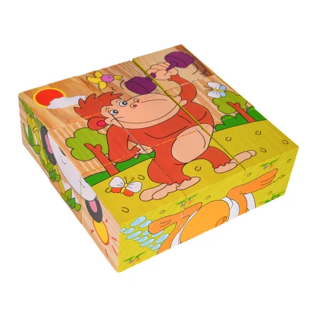 Klocki Drewniane Dla Najmłodszych Edycja Egzotyczne Zwierzątka