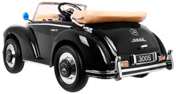 Mercedes Benz 300S Retro dla dzieci Lakier Czarny + Pilot + EVA + Wolny Start + LED MP3
