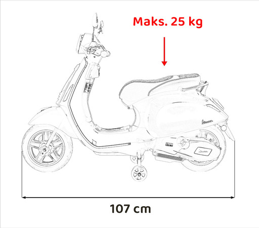 Pojazd Skuter Vespa ROMA Zielony
