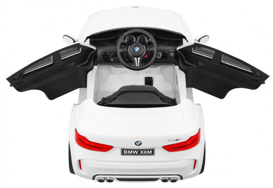 BMW X6M Elektryczne Autko dla dzieci Biały + Pilot + EVA + Wolny Start + Panel audio + LED