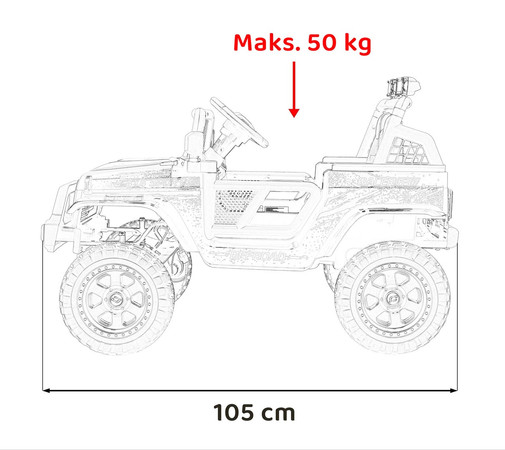 Pojazd OFF ROAD 4x4 SPORT Czarny