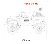 Auto terenowe OFF-ROAD 3.0 dla dzieci Różowy + Pilot + Wolny Start + Pasy + Audio LED