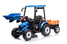 Pojazd MEGA Traktor D68 Z Przyczepką Niebieski
