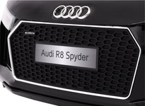 Audi R8 Spyder na akumulator Czarny + Pilot + EVA + Wolny Start + Radio MP3 + LED