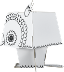 "Sowa" kolorowanka-składanka 3D dla dzieci