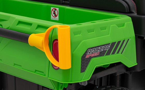 Auto Pick-Up Speed 900 dla dzieci Zielony + Napęd 4x4 + Ruchomy kiper + Bagażnik + Pilot + Łopatka + Audio LED