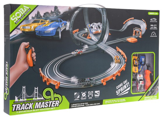 Tor Wyścigowy TRACK MASTER z Podświetleniem + Akcesoria 615cm
