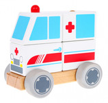 Drewniane Autko Ambulans